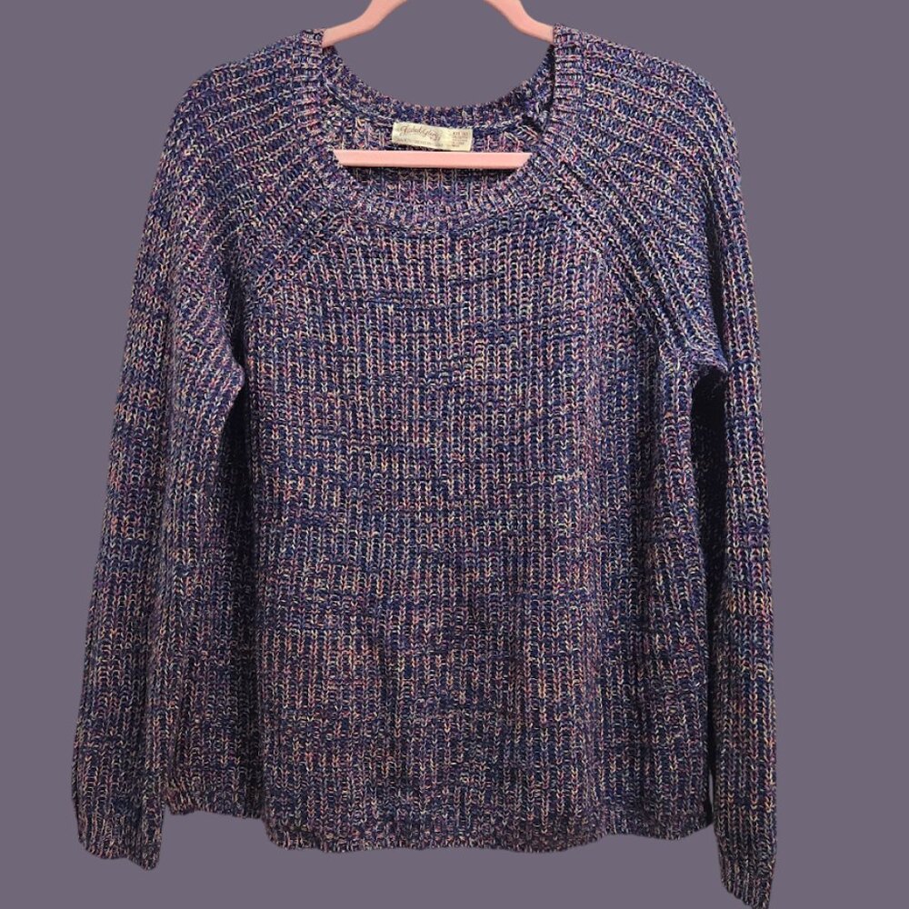 Purple Knitted Plus Size Women Sweater